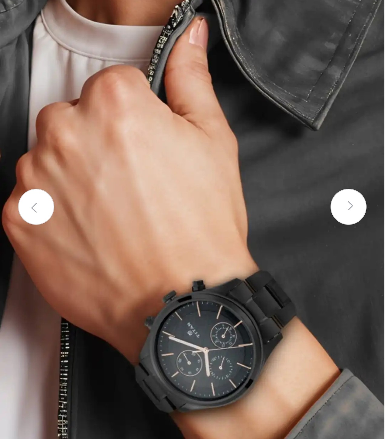 Titan Analogue Men's Watch (Black Dial Black Colored Strap)/NP1805NM01